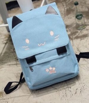 Kawaii Aesthetic Neko Backpack - School Edition