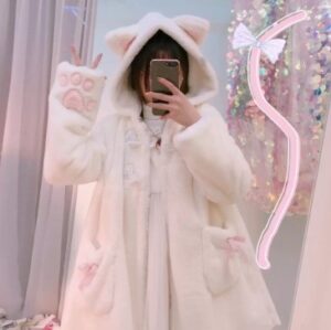Pink Neko Fur Coat
