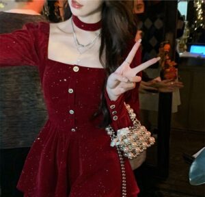 Festive Velvet Dress