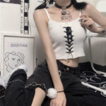 Gothic Sling Vest - Y2K Aesthetic
