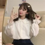French Style Collar Shirt - Vintage Aesthetic