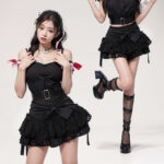 High Waist French Style Bow Skirt - Y2K Aesthetic