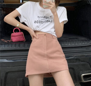 Denim Mini Skirt - Korean Aesthetic