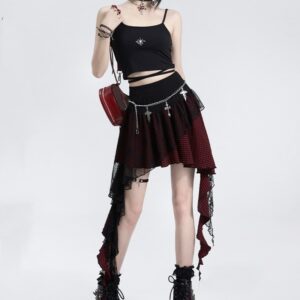 Checkered Skirt - Punk Lolita