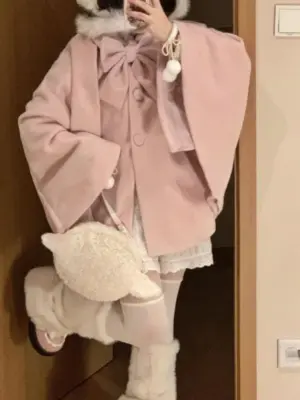 Lolita Style Layered Hooded Coat