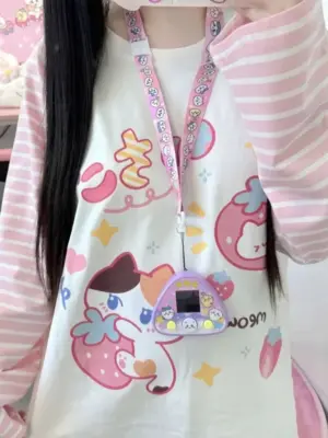 Kawaii Long Sleeve Stripped Shirt - Yume Kawaii