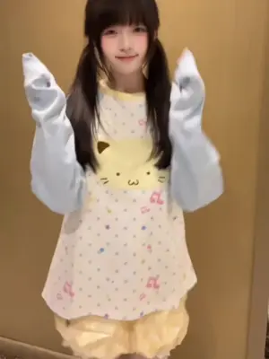 Harajuku Style Cat Sweatshirt - Jojifuku Aesthetic